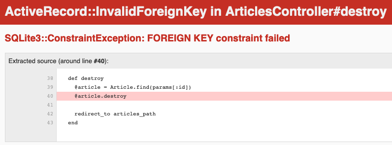 Foreign key constraint